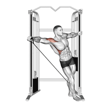 Elevação lateral inclinada no pulley